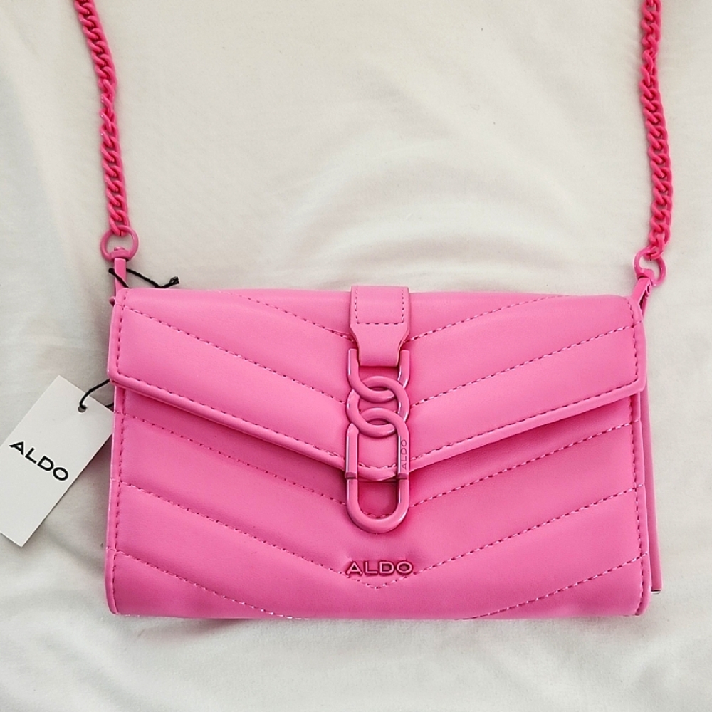 ALDO Bubble Gum Pink Quilted Crossbody Bag, NWT 🩷🎉